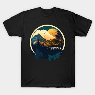 Forest Mountain Sunset T-Shirt